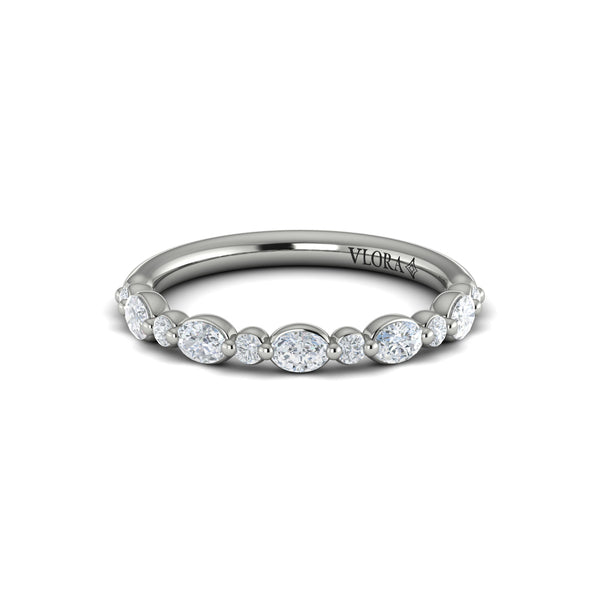 Stackable Bands Wedding Band in Platinum by Vlora Bridal