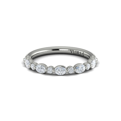 Stackable Bands Wedding Band in Platinum by Vlora Bridal