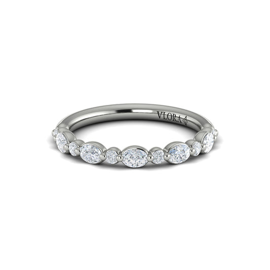 Stackable Bands Wedding Band in Platinum by Vlora Bridal