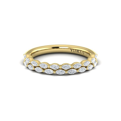 Double Marquise Stackable Band