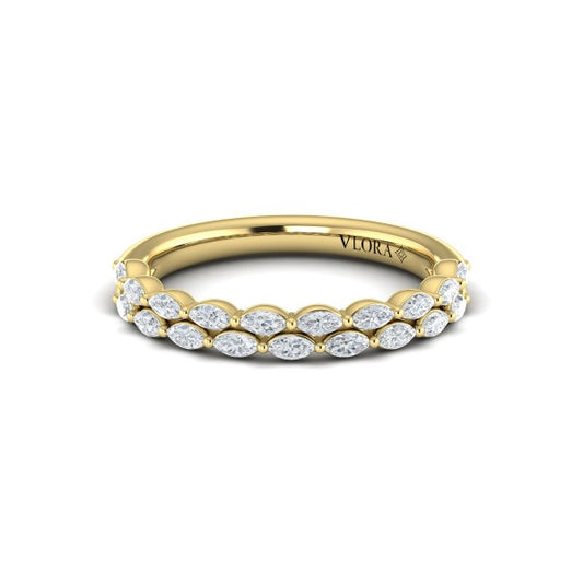 Double Marquise Stackable Band