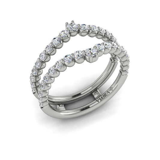 Enhancer Wedding Band in Platinum by Vlora Bridal