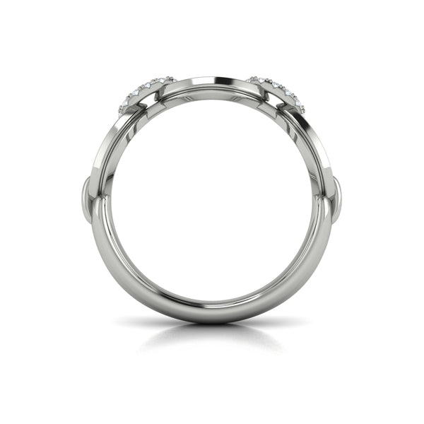 Open Navette Silhouette wtih Diamond Accent Ring