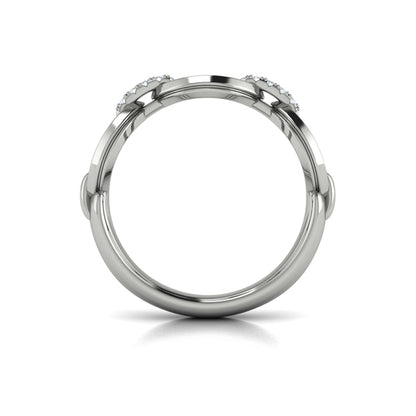 Open Navette Silhouette wtih Diamond Accent Ring