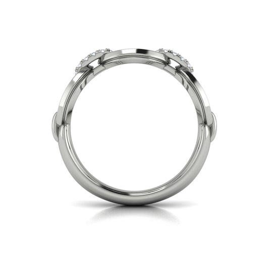 Open Navette Silhouette wtih Diamond Accent Ring