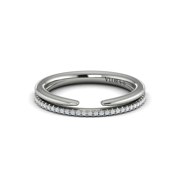 Stackable Bands Wedding Band in Platinum by Vlora Bridal