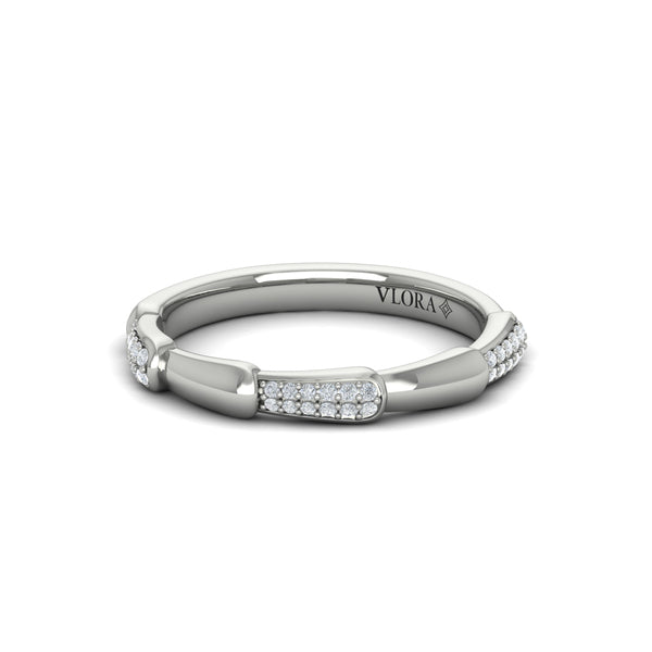Stackable Bands Wedding Band in Platinum by Vlora Bridal