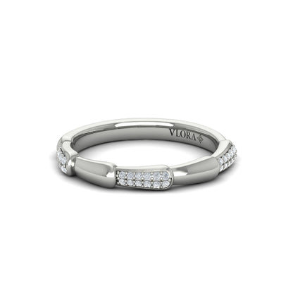 Stackable Bands Wedding Band in Platinum by Vlora Bridal