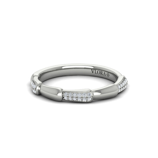 Stackable Bands Wedding Band in Platinum by Vlora Bridal