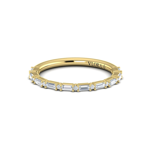 Matching Bands Wedding Band in 14K Yellow Gold by Vlora Bridal