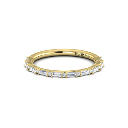 Matching Bands Wedding Band in 14K Yellow Gold by Vlora Bridal