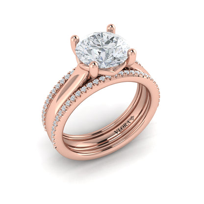 Triple Band Engagement Ring