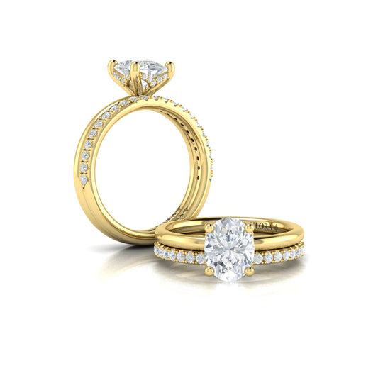 Matching Band for Promise Solitaire Oval Engagement Ring