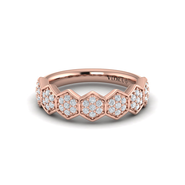 Diamond Cluster Honeycomb Ring