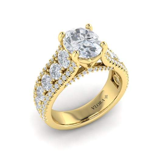 Dramatic Oval Engagement Ring