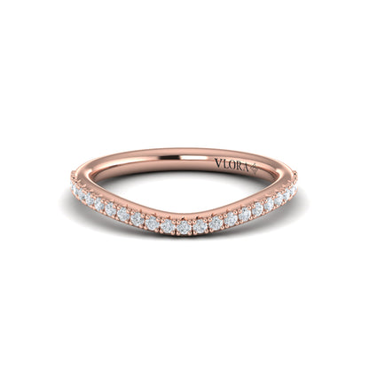 Matching Bands Wedding Band in 14K Rose Gold by Vlora Bridal