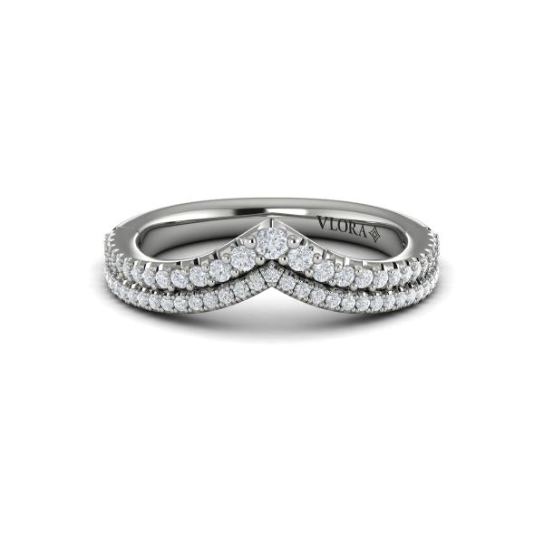 Contour Bands Wedding Band in Platinum by Vlora Bridal