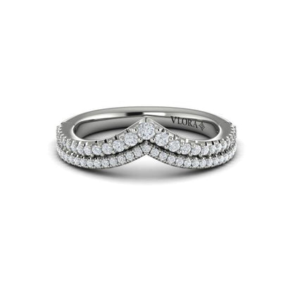 Contour Bands Wedding Band in Platinum by Vlora Bridal