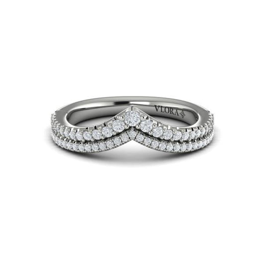 Contour Bands Wedding Band in Platinum by Vlora Bridal