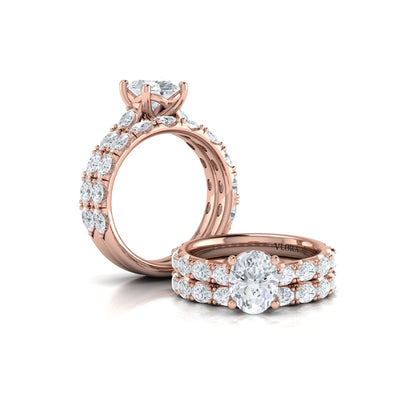 Diamond Accented Oval Engagement Ring
