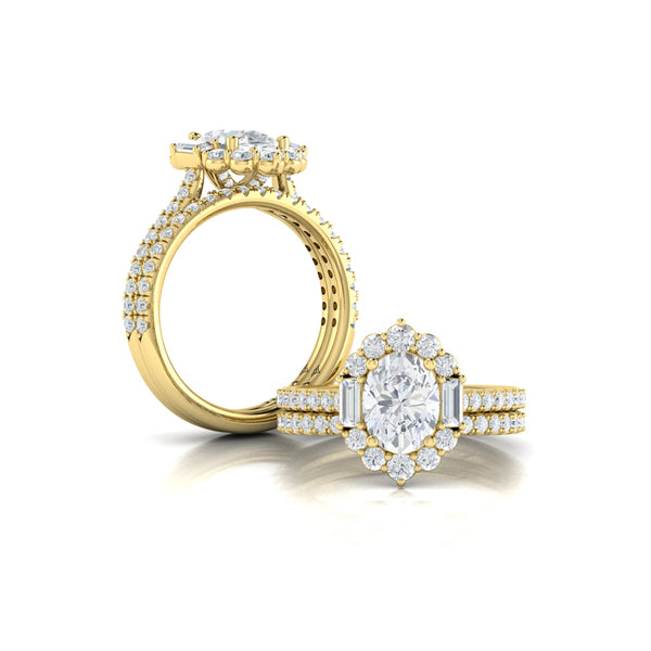 Harmony Halo Oval Engagement Ring