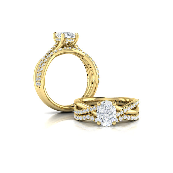Matching Bands Wedding Band in 14K Yellow Gold by Vlora Bridal