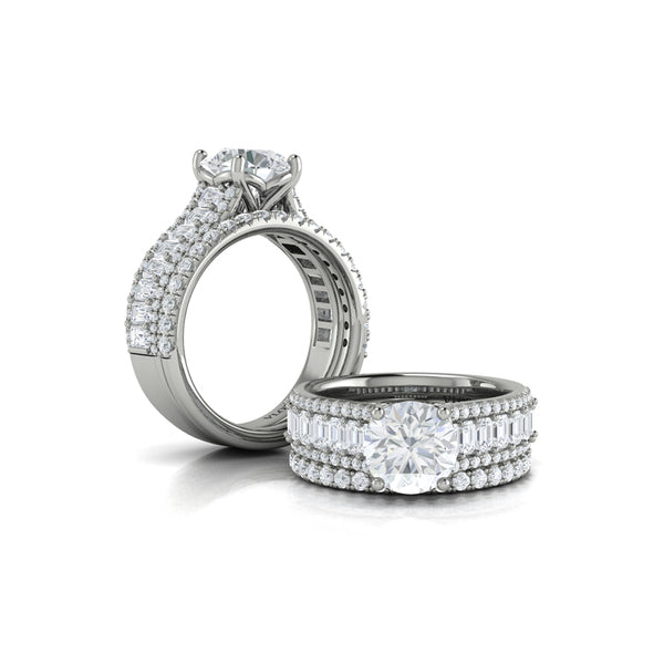 Oval Classic Engagement Ring in Platinum by Vlora Bridal