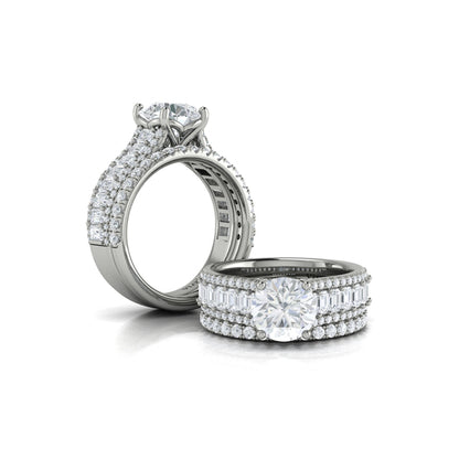 Oval Classic Engagement Ring in Platinum by Vlora Bridal