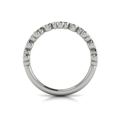 Stackables Wedding Band in 14K White Gold by Vlora Bridal
