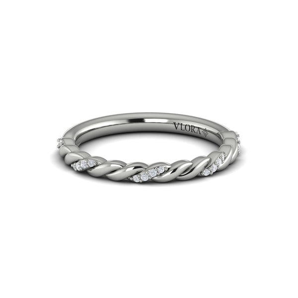 Braided Pavé Diamond Band