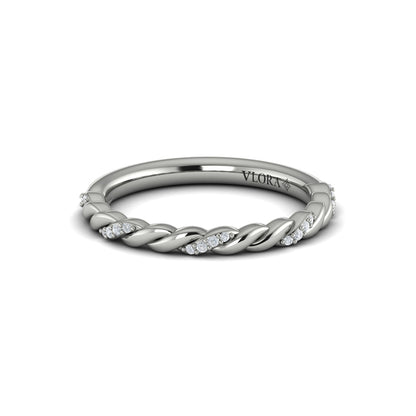 Stackables Wedding Band in Platinum by Vlora Bridal