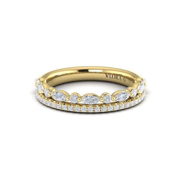 Marquise Duo Stackable Band