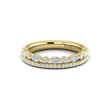 Marquise Duo Stackable Band