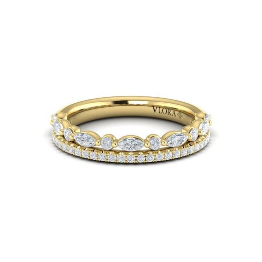 Marquise Duo Stackable Band