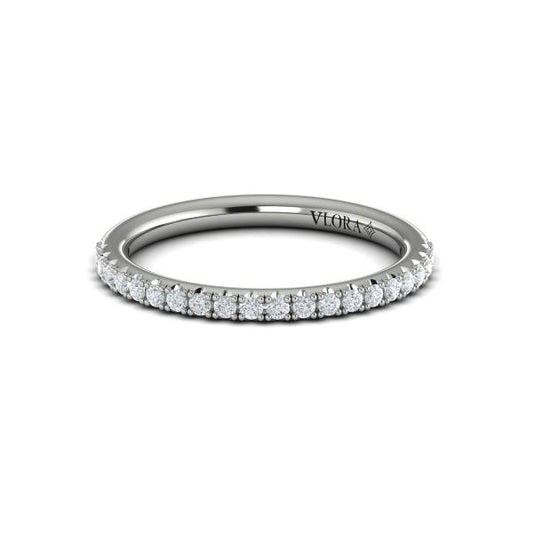 Matching Bands Wedding Band in 14K White Gold by Vlora Bridal