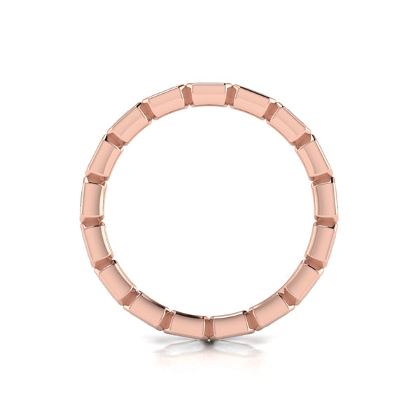 Bezel Set Emerald Cut Eternity Ring