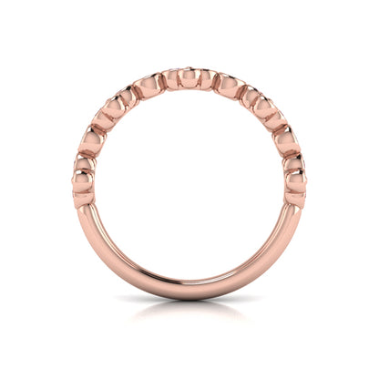 Stackables Wedding Band in 14K Rose Gold by Vlora Bridal