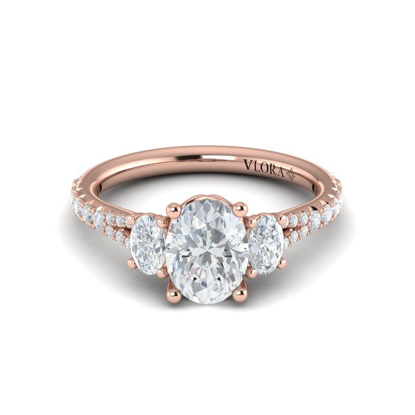 Embrace Oval Trilogy Engagement Ring
