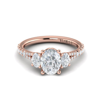 Embrace Oval Trilogy Engagement Ring