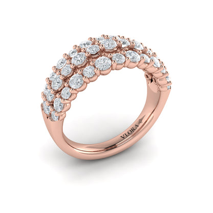 Diamond Double Row Statement Ring