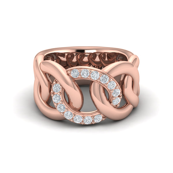 Diamond Interlaced Ring