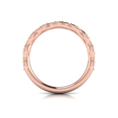 Stackables Wedding Band in 14K Rose Gold by Vlora Bridal