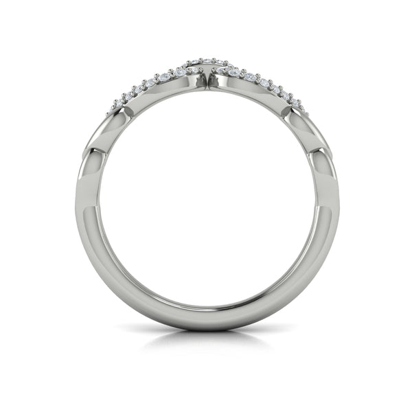 Diamond Double Open Tear Drop Link Bracelet