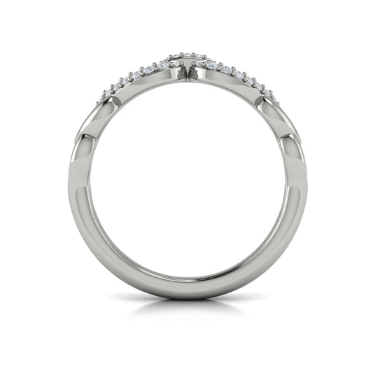 Diamond Double Open Tear Drop Link Bracelet