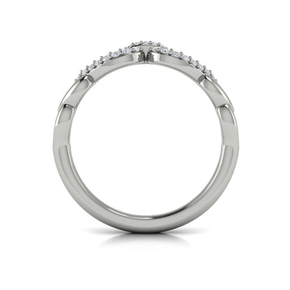 Diamond Double Open Tear Drop Link Bracelet