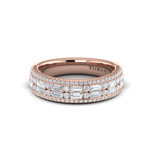 Multi Diamond Baguette and Round Diamond Ring