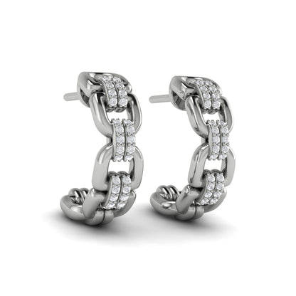 Linked Curves with Diamond Accent Earrings