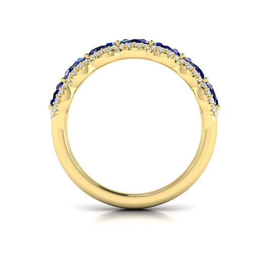 Diamond and Sapphire Statement Ring