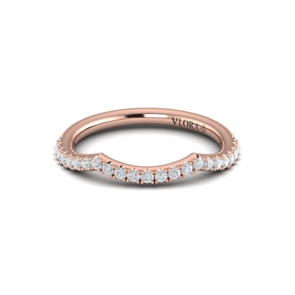 Matching Bands Wedding Band in 14K Rose Gold by Vlora Bridal