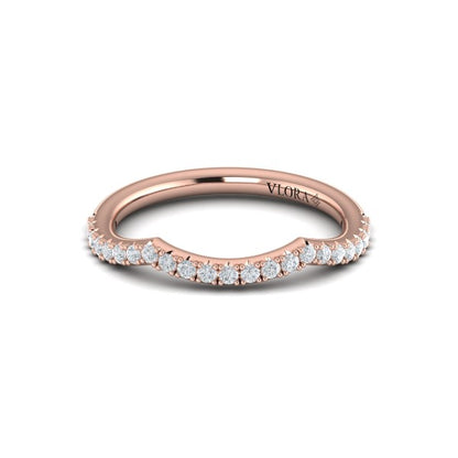 Matching Bands Wedding Band in 14K Rose Gold by Vlora Bridal
